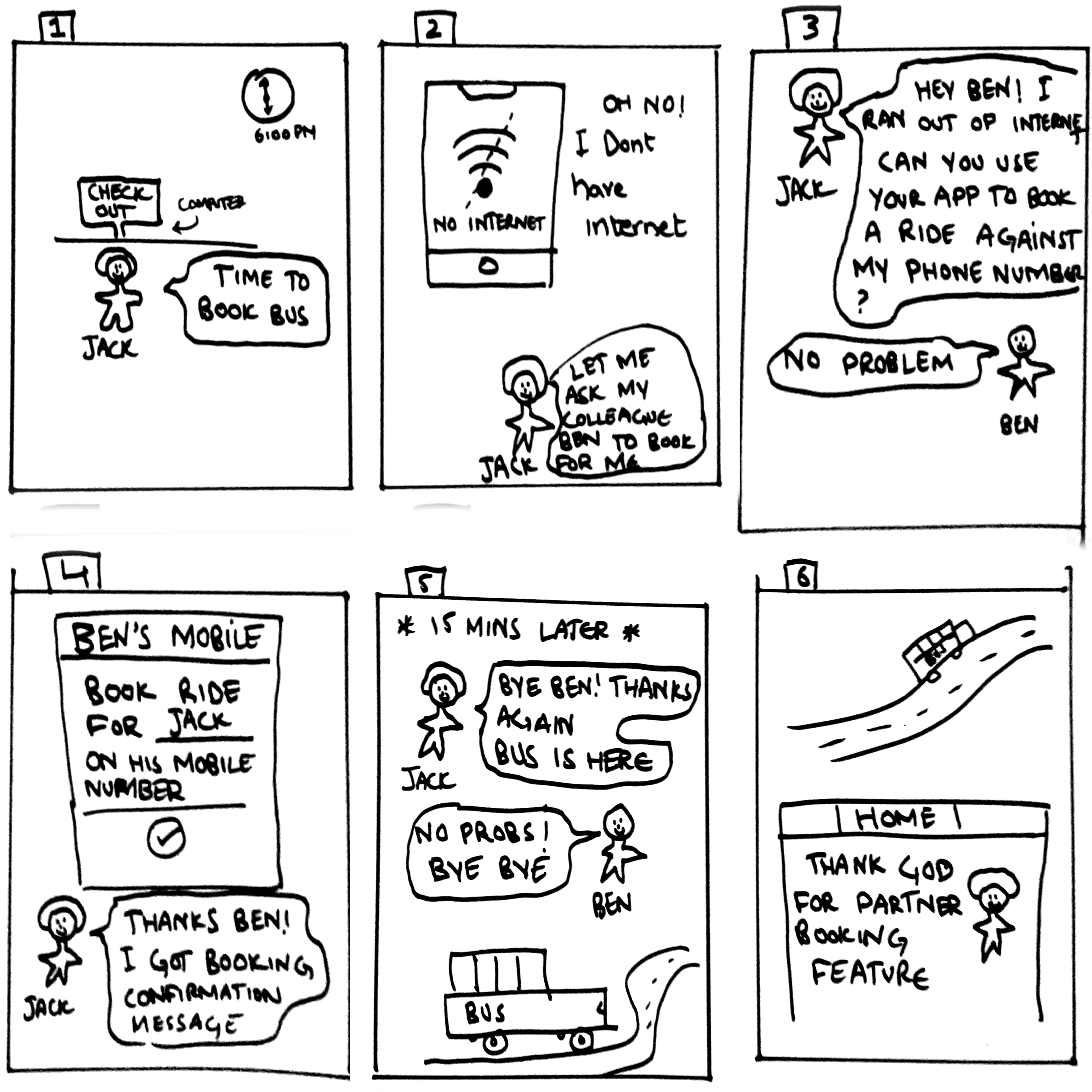 Storyboard 2: Employee uses web-portal to book app to go home